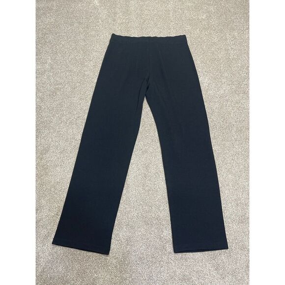 Eileen Fisher Womens pull on pants sz small black wool blend minimalist trouser - Picture 3 of 12